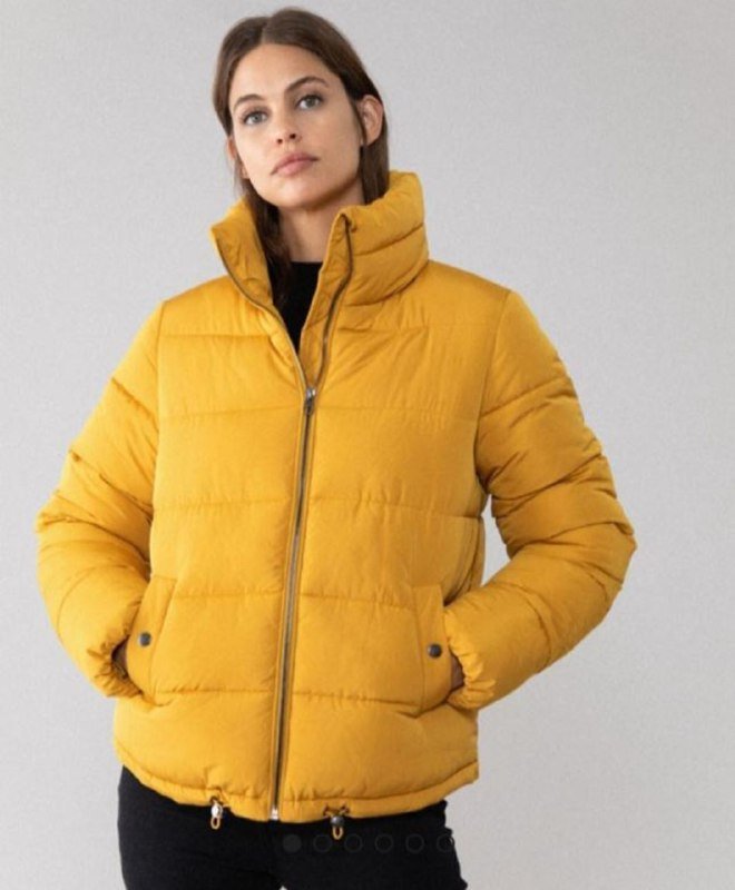 Стильная желтая куртка размер S M L