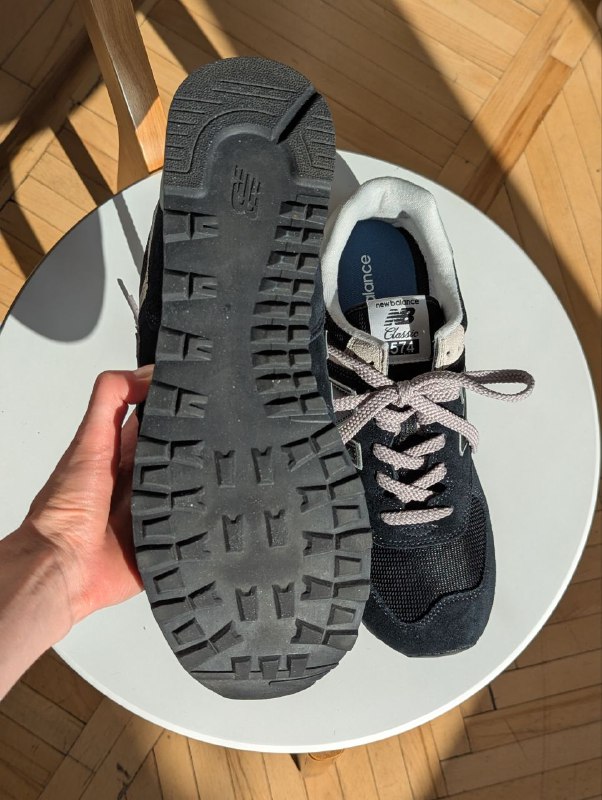 Кроссовки New Balance 574 мужские черные с белым 6