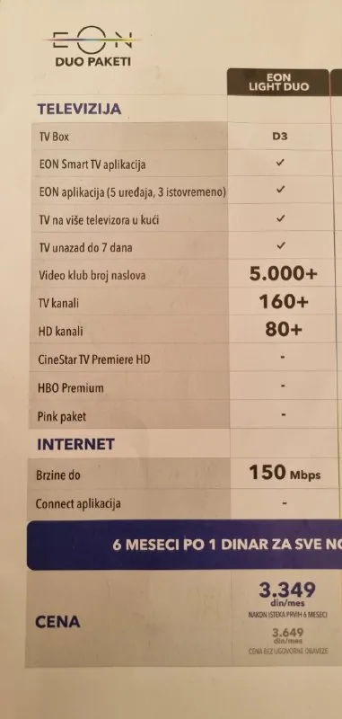 Контракт SBB с ТВ-приставкой D3 и интернетом 1