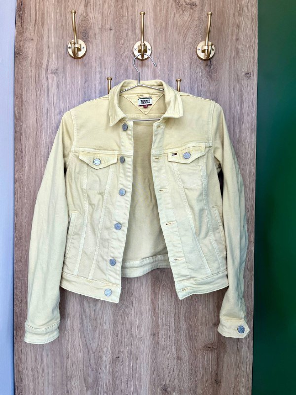 джинсовая куртка Tommy Hilfiger жёлтая XS 6