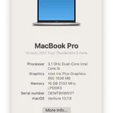 MacBook Pro 13.3 Retina i5 Touchbar 7