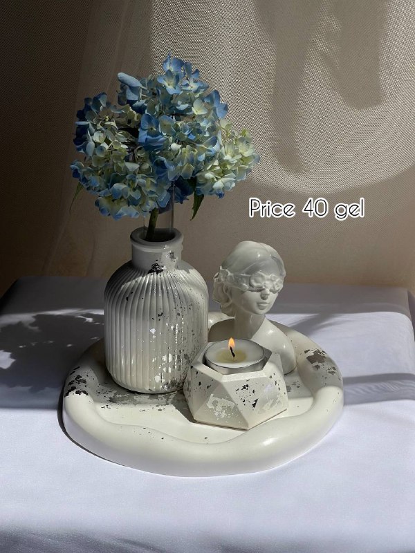 Гипсовые изделия ручной работы для украшений и косметики 5