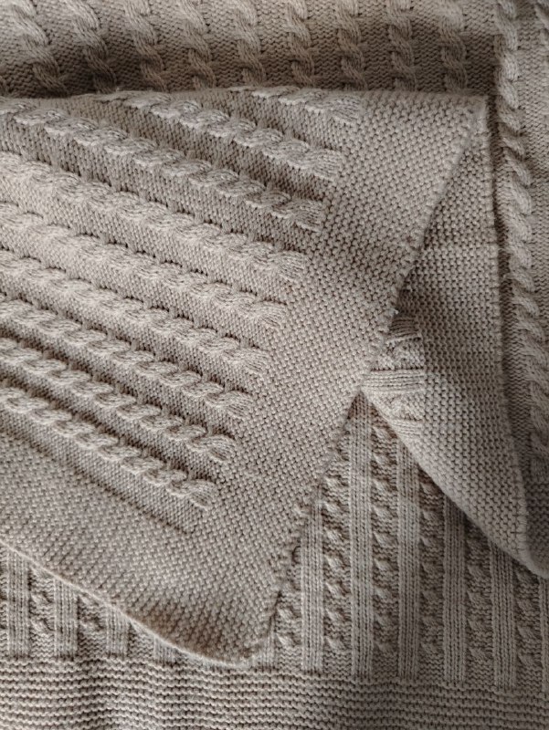 Вязаный плед 100*85 см 2