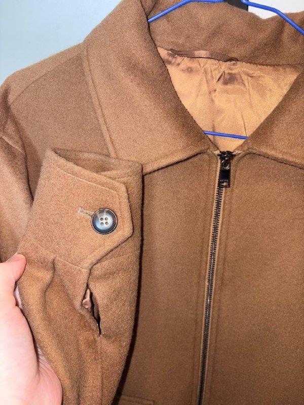 Бомбер укороченное пальто куртка 50% шерсти 2