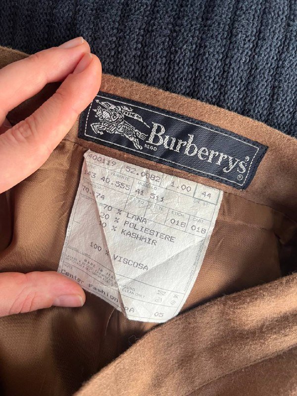 Винтажная юбка Burberry цвета кэмэл, шерсть, размер S-М 4