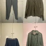 Пакет женской одежды, пальто Uniqlo, шарф 3