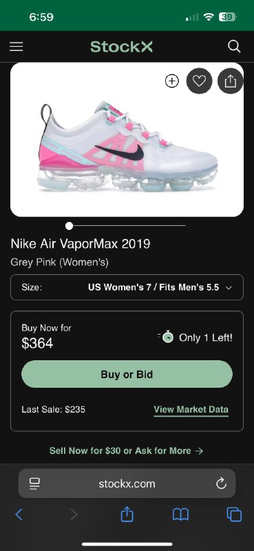 Nike Air VaporMax женские кроссовки 7