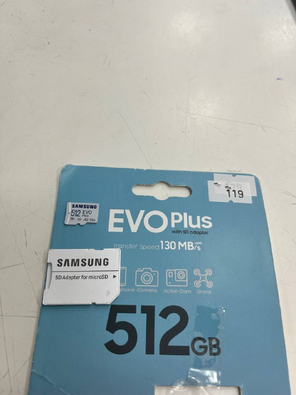 Карта памяти Samsung EVO Plus 512GB с адаптером