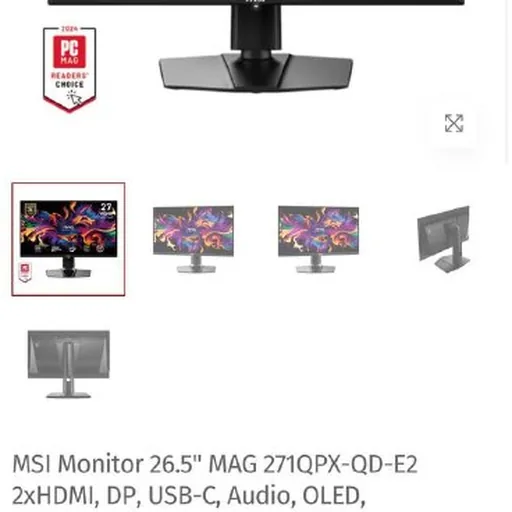MSI монитор 26.5" MAG 271QPX-QD-E2
