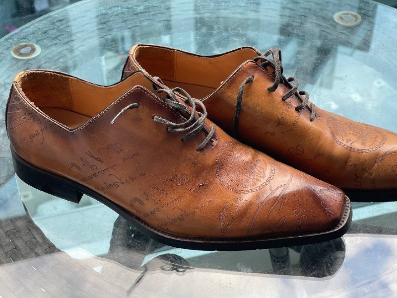 Кожаные туфли ручной работы размер 41.5-42 3