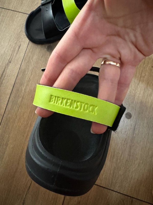 Сандалии Birkenstock черно-зеленые, размер 36 5