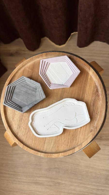 Вазы, подставки, подносики, подсвечники из бетона 9