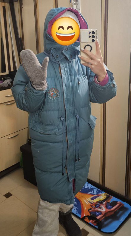 Двухсторонняя зимняя куртка парка оверсайз на утином пуху 2