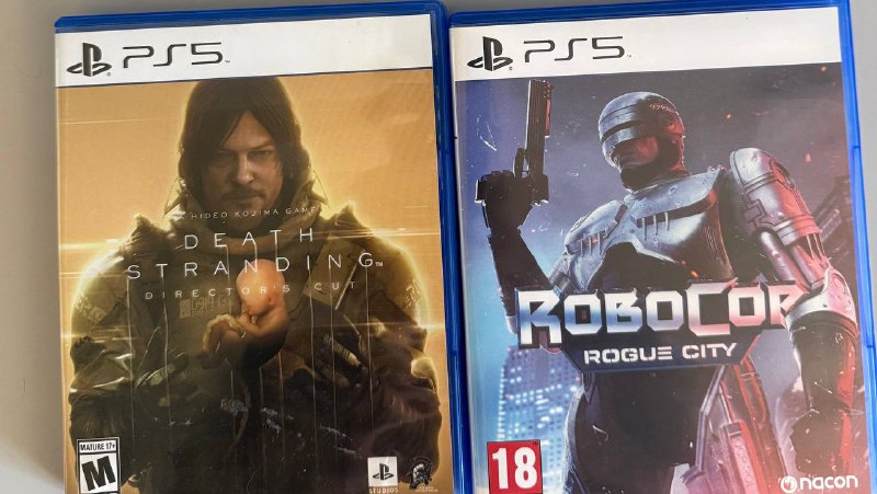 Robocop, Death Stranding PS5 диски