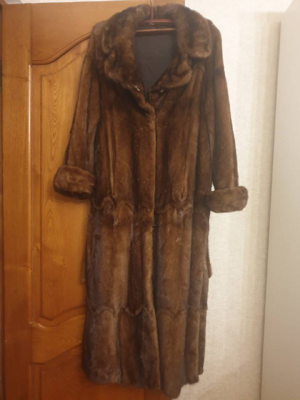Длинная норковая шуба премиального качества