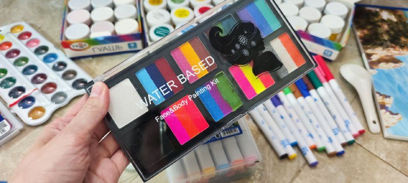 Набор для творчества с гуашью, акварелью, клеем, маркерами и альбомом 5