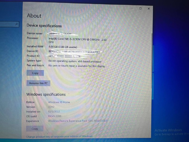Ноутбук HP i5-3230M 8GB RAM Windows 10 5