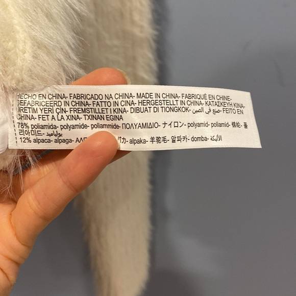 Молочный укороченный свитер Massimo Dutti размер L 5