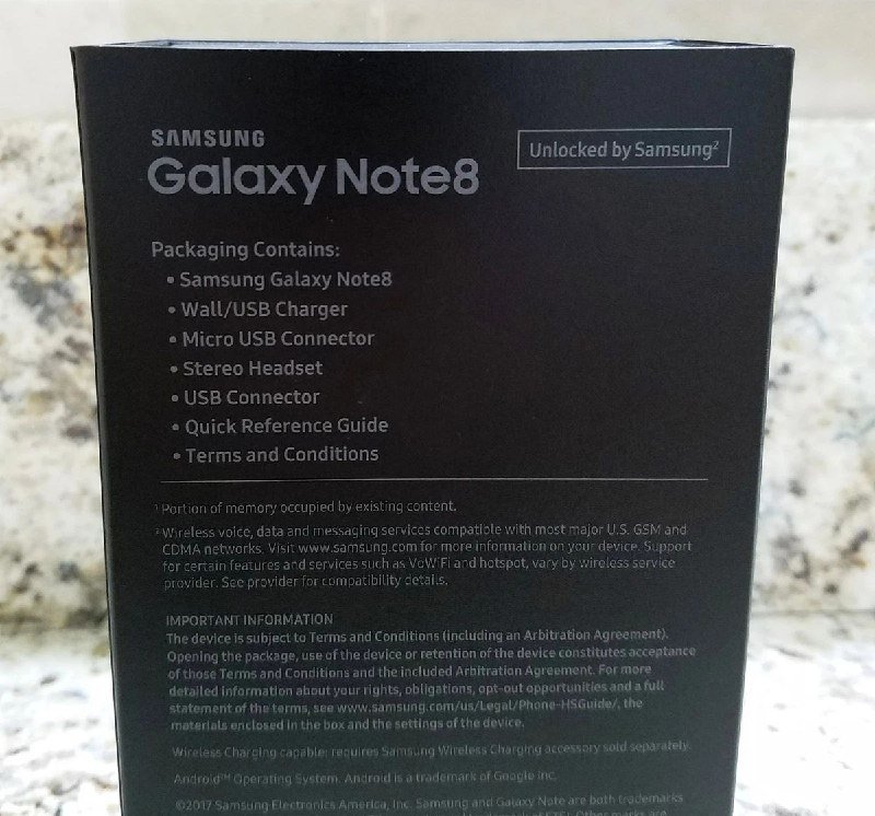 Samsung Galaxy Note 8 новый нераспакованный 3