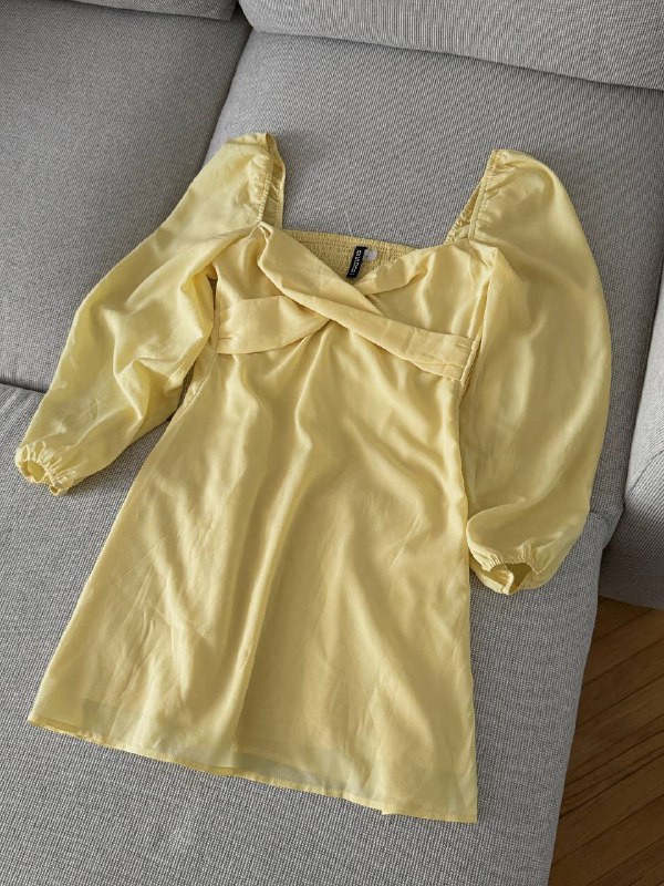 Желтое платье H&M размер 38 2