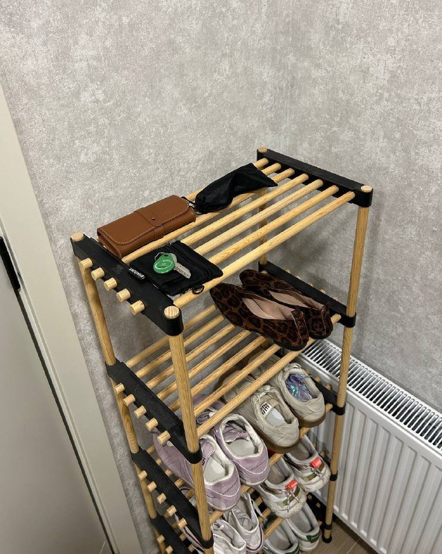 Стеллаж шкаф с полками обувница 2