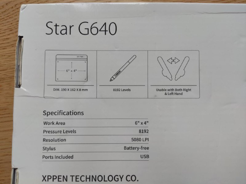Графический планшет Xp-pen star g640 3