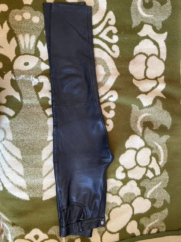 Черные кожаные женские штаны 6