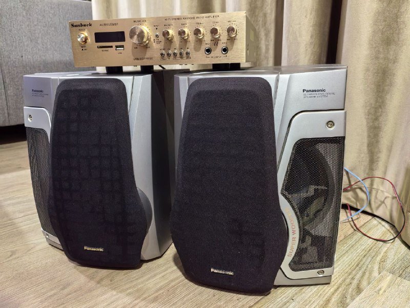 Колонки Panasonic и усилитель Sunbuck 8-канальный 3