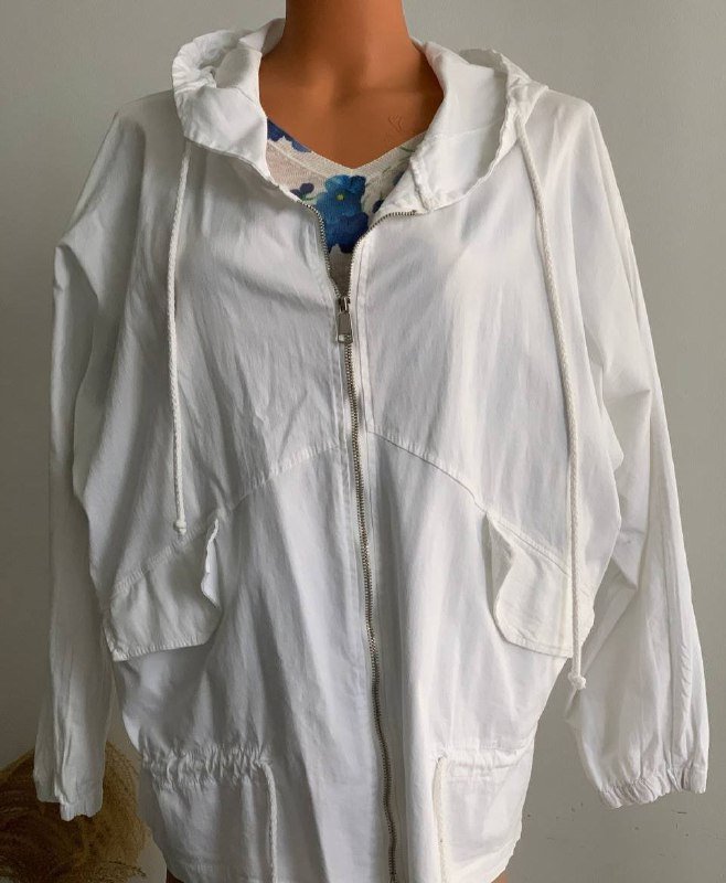 Белая ветровка Attrattivo женская хлопковая 2