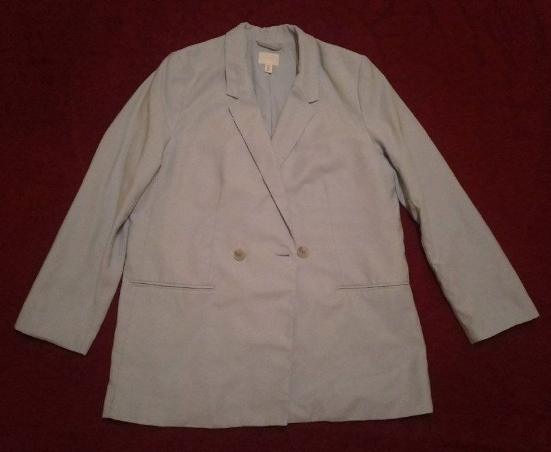 Голубой пиджак H&M оверсайз