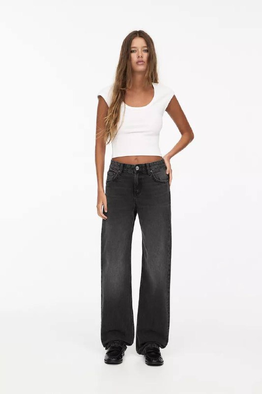 Чёрные Джинсы Pull&Bear размер 34, 36/38 5