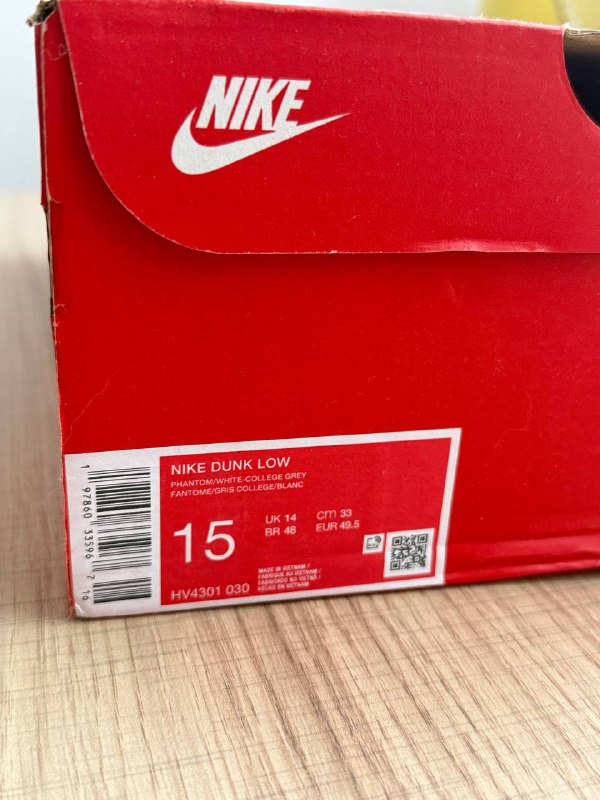 Кроссовки Nike Dunk Low размер US15 7