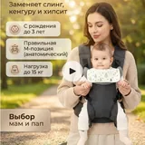 Слинг-рюкзак серый 3