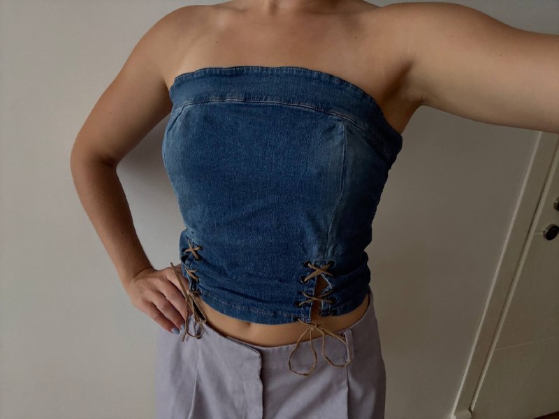 Джинсовый топ, джинсы женские 2