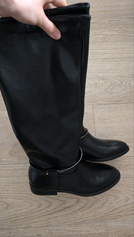 Кожаные сапоги на каблуке с мехом кролика Alba 6