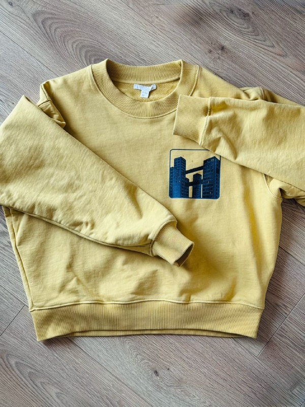 Кроп толстовка Cos с принтом домов Тбилиси XS