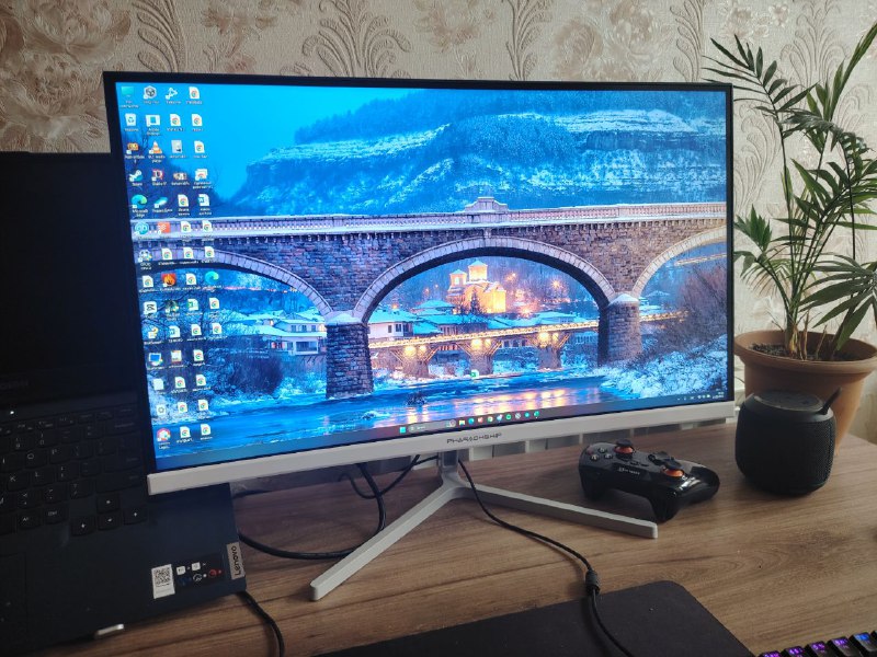 Игровой монитор 27 дюймов изогнутый, 180 Гц, 2K IPS HDR