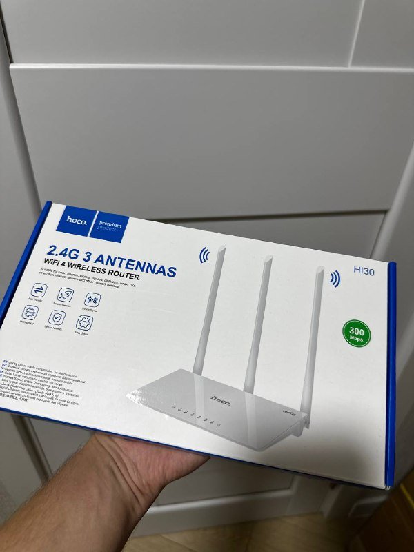 Роутер Hoco WiFi 4 2.4G 3 антенны