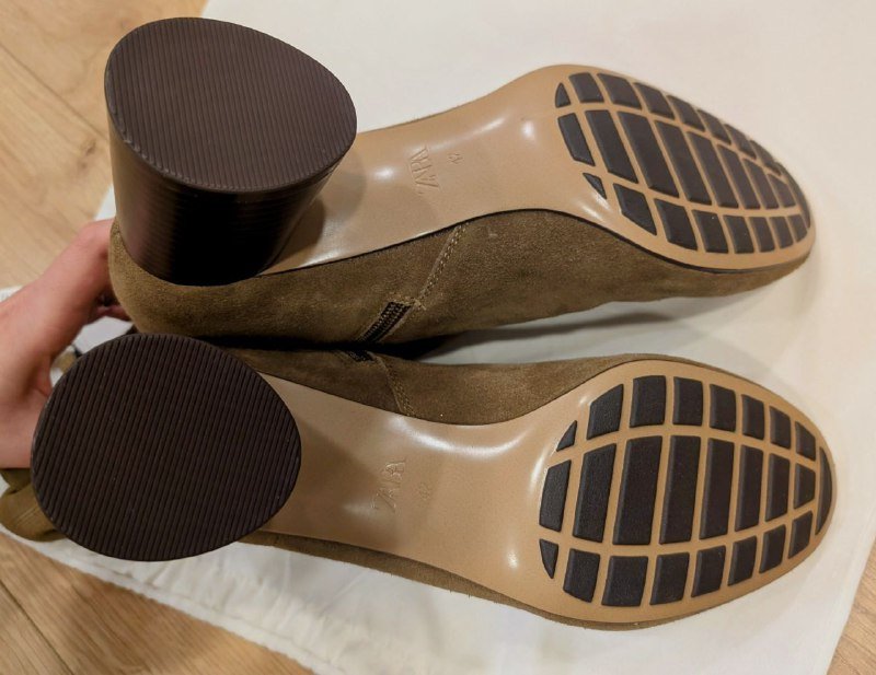 Ботильоны сапоги ZARA натуральная кожа замша 42 размер 3