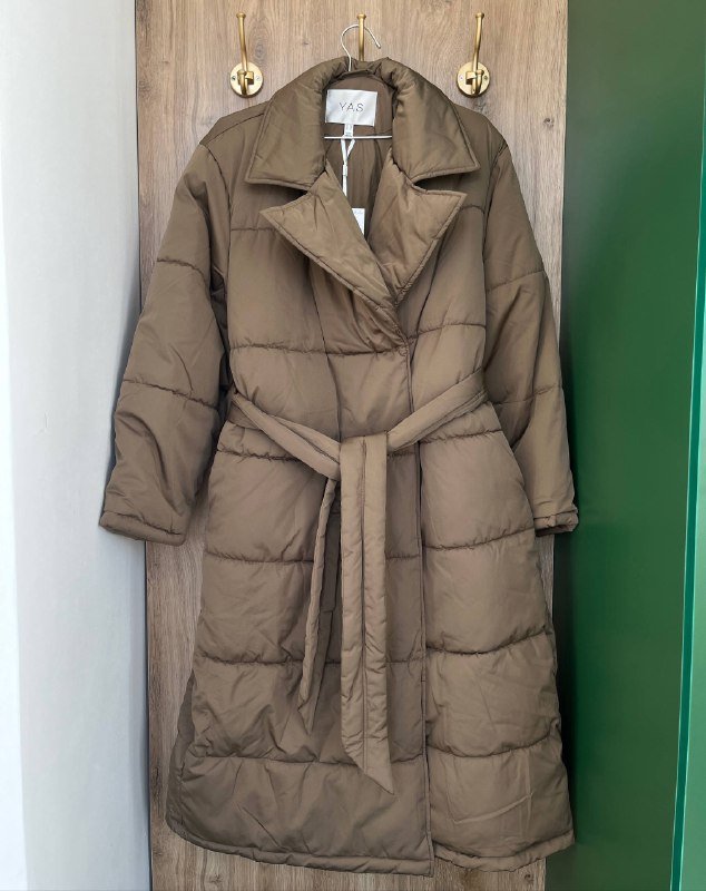 Пуховик C&A с поясом, Пуховик Y.A.S с поясом, длинный 8