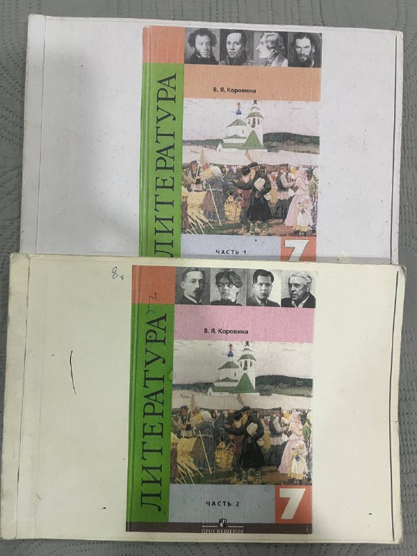 Ксерокопии книг 7 класс, русский язык, литература, физика 2