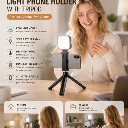 LED подсветка для смартфона с штативом