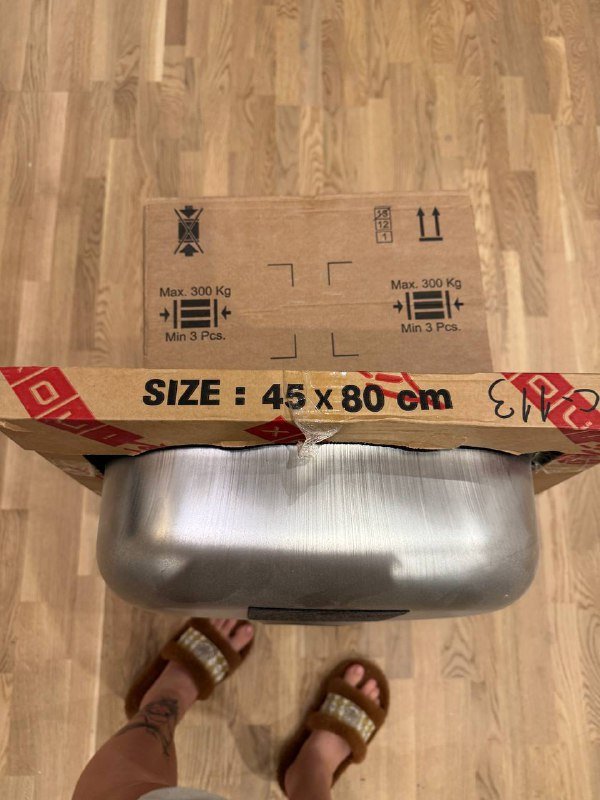 Кухонная мойка из нержавеющей стали двойная 45x80 см 2