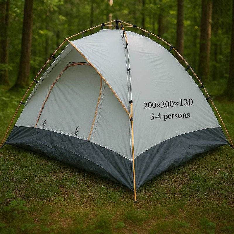Однослойная палатка на 2-3 человека