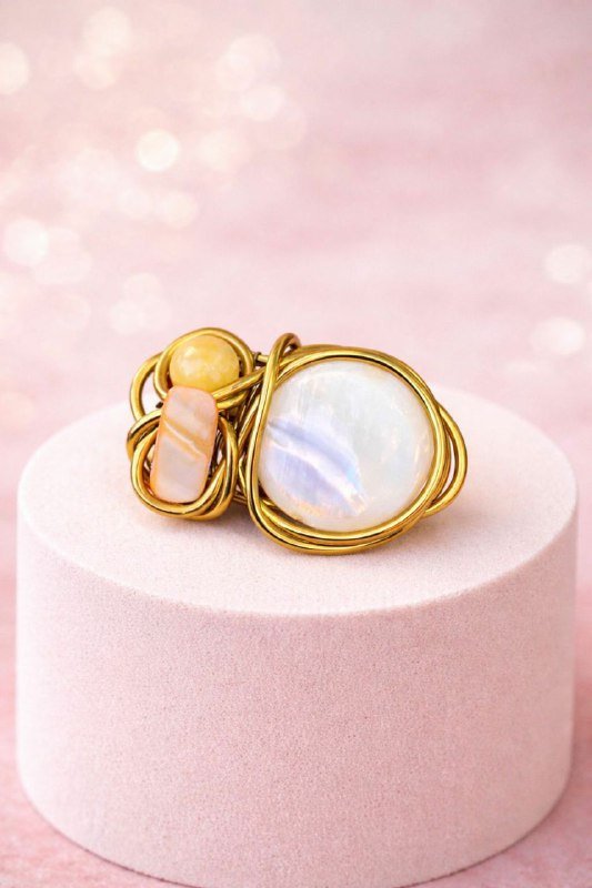Natural stone rings 8