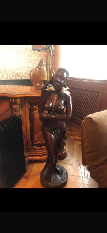 Wooden artistic statue
