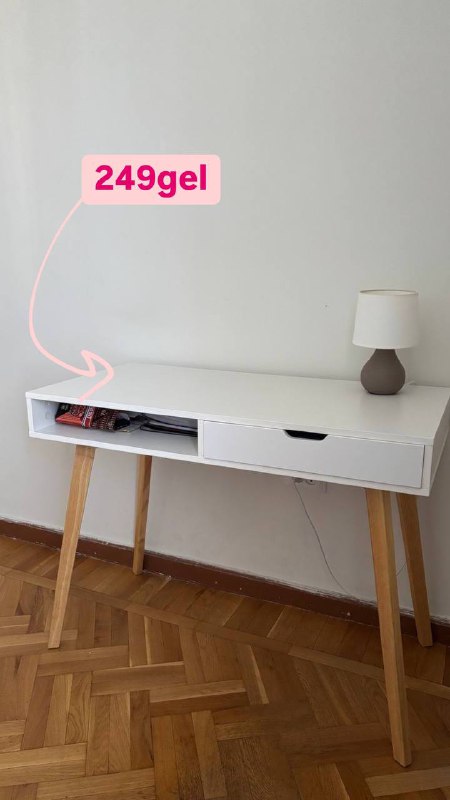 Стол, плакат, торшер, лампы, столики, шкаф, стул 7