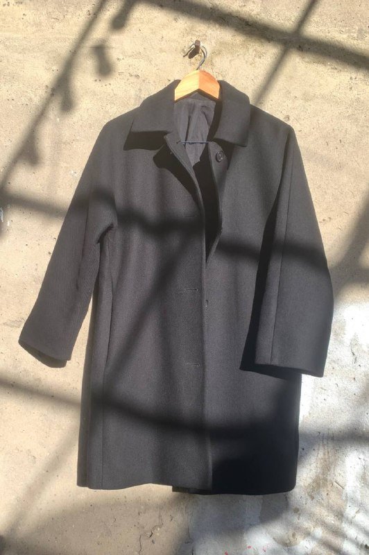 Чёрное драповое пальто Cos 38 размера