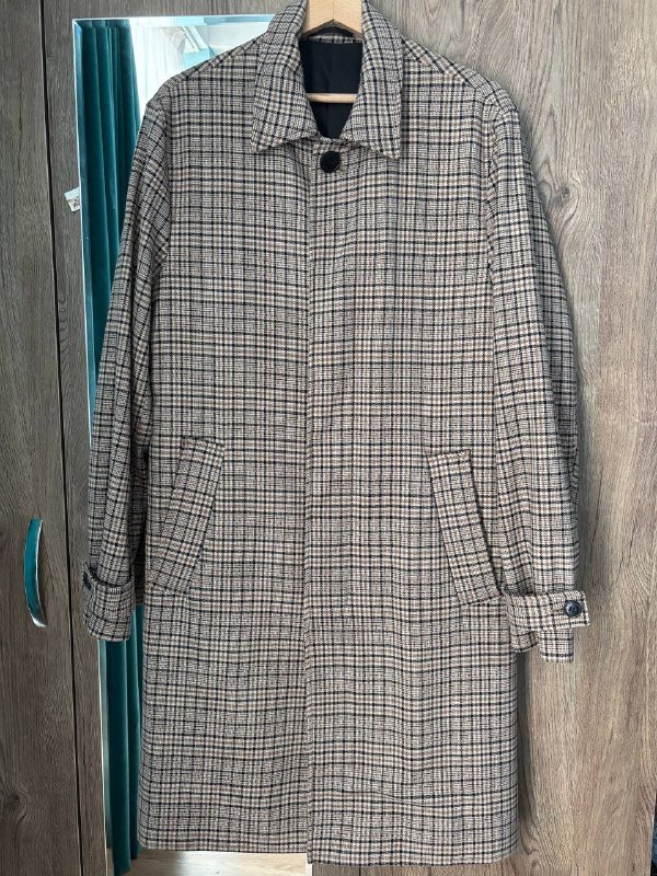 Винтажная кожаная куртка, мужской плащ, сумочки, тёплые штаны, чёрные брюки, платье Zara 2