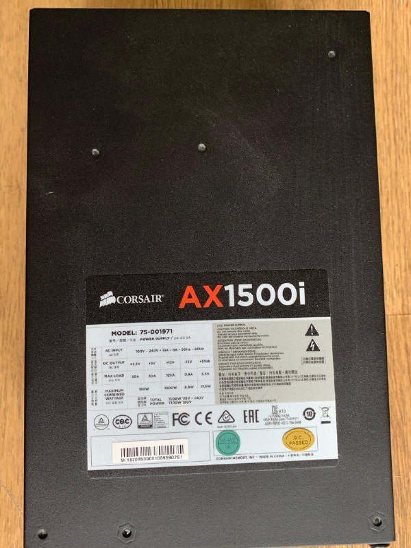 Блок питания CORSAIR AX1500i 1500W 3